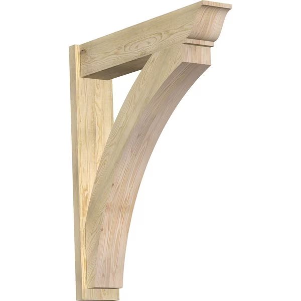 Thorton Traditional Rough Sawn Outlooker, Douglas Fir, 8"W x 38"D x 46"H, Ekena Millwork, Mfr#: OUT08X38X46THR01RDF