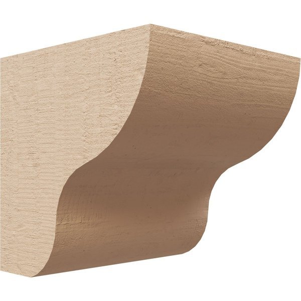 4in. W x 4in. D x 4in. H Series 1 Wide Greensboro Rough Cedar Woodgrain TimberThane Corbel, Tan, Ekena Millwork, Mfr#: CORUR04X04X04GRNRCPR