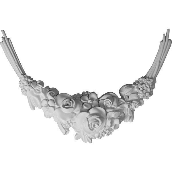 18 1/4"W x 12"H x 2 1/8"P Rose Swag Onlay, Ekena Millwork, Mfr#: ONL18X12RO