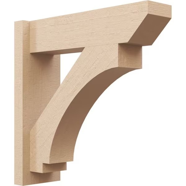 5 1/2-in W x 22-in D x 30-in H Imperial Slat Rough Cedar Woodgrain TimberThane Outlooker, Primed Tan, Ekena Millwork, Mfr#: OUTUR055X22X30IMP24RCPR