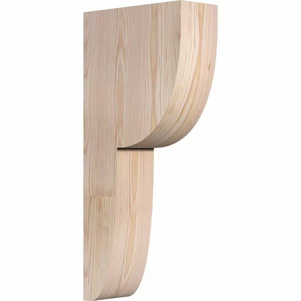 Crestline Rough Sawn Corbel, Douglas Fir, 4"W x 10"D x 22"H, Ekena Millwork, Mfr#: COR04X10X22CRE00RDF