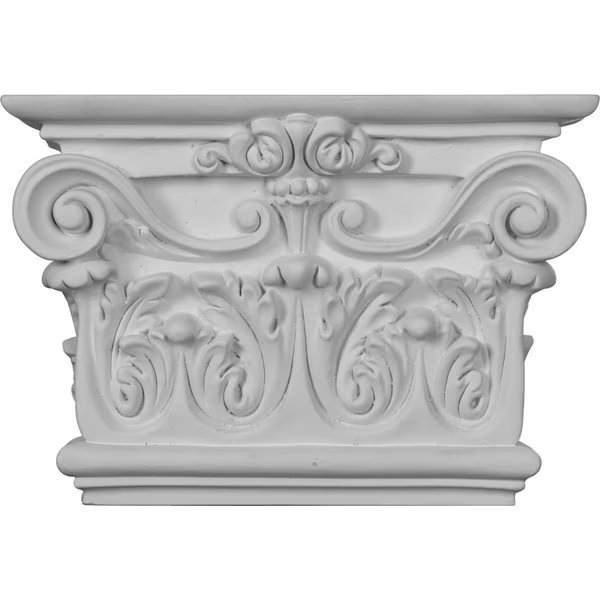 10 3/8"W x 7 1/2"H x 2 5/8"P Artis Onlay Capital (Fits Pilasters up to 7 3/4"W x 1 3/8"D), Ekena Millwork, Mfr#: CAP07X10X03AR