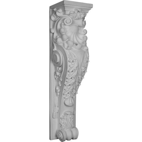 7 7/8"W x 7 7/8"D x 34"H Scroll Leaf Surround, Ekena Millwork, Mfr#: SUR34X08X08SC