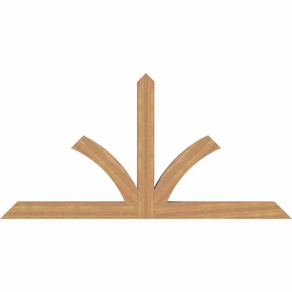 Richland Timber Gable Bracket, Western Red Cedar, 96"W x 48"H x 5 1/2"D x 5 1/2"F, 12/12 Pitch, Ekena Millwork, Mfr#: GBW096X48X0606RIC00SWR