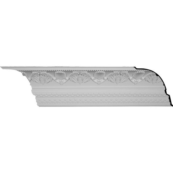 SAMPLE - 16 3/8"H x 14 1/8"P x 21 5/8"F x 12"L, (9 5/8" Repeat), Cove Harvest Crown Moulding, Ekena Millwork, Mfr#: SAMPLE-MLD16X14X21HA