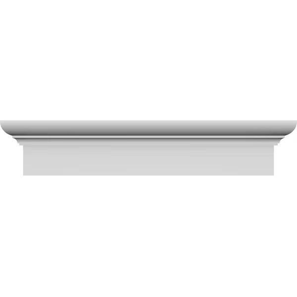 124" Bottom Width x 128 3/4" Top Width x 6 1/4"H x 1 3/4"P Strickland Crosshead, Ekena Millwork, Mfr#: CRH06X124ST-1