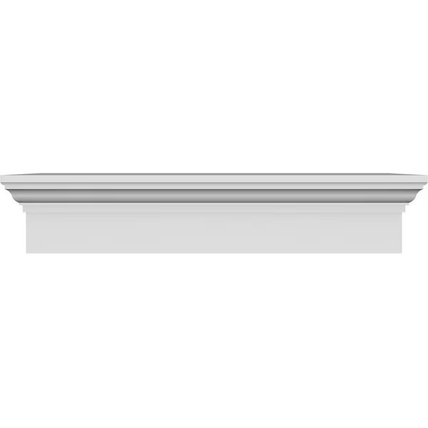 64" Bottom Width x 67 1/2" Top Width x 6"H x 1"P Traditional Crosshead, Ekena Millwork, Mfr#: CRH06X64