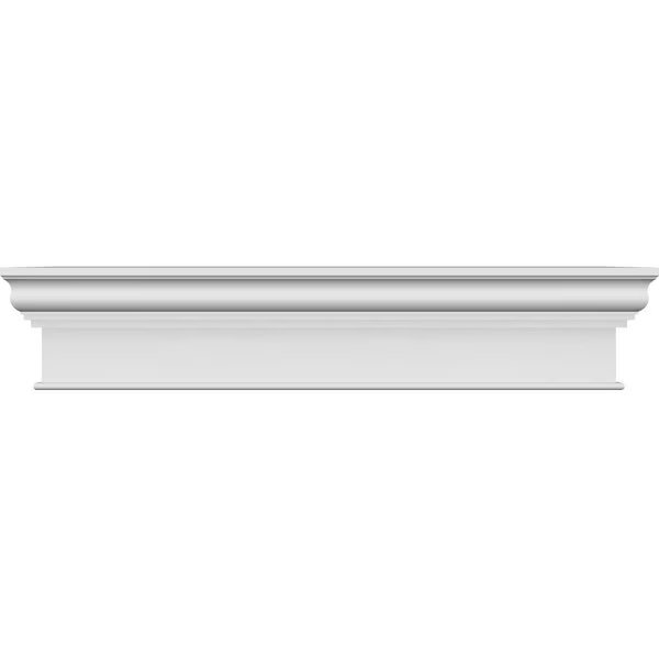 114" Bottom Width x 122 1/2" Top Width x 12"H x 1 1/4"P Craftsman Crosshead, Ekena Millwork, Mfr#: CRH12X114