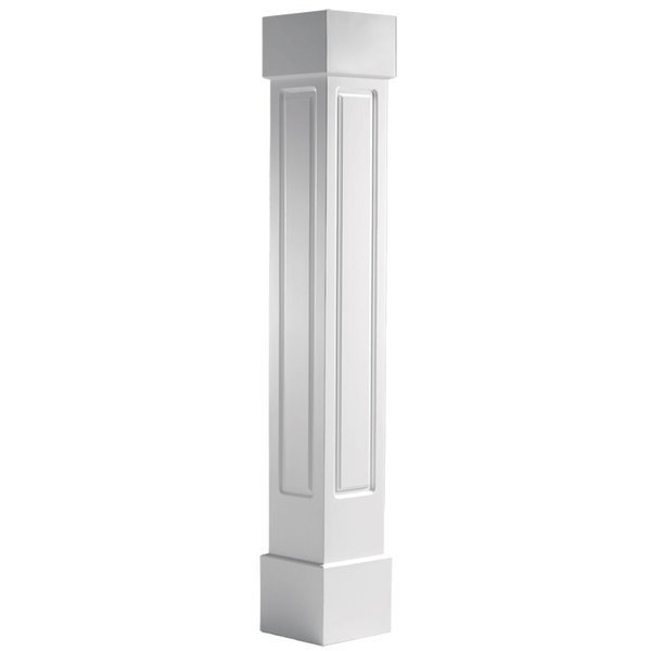 Craftsman Classic Square Non-Tapered Raised Panel Column w/ Standard Capital & Standard Base, Ekena Millwork, Mfr#: EC1209ENRSTST