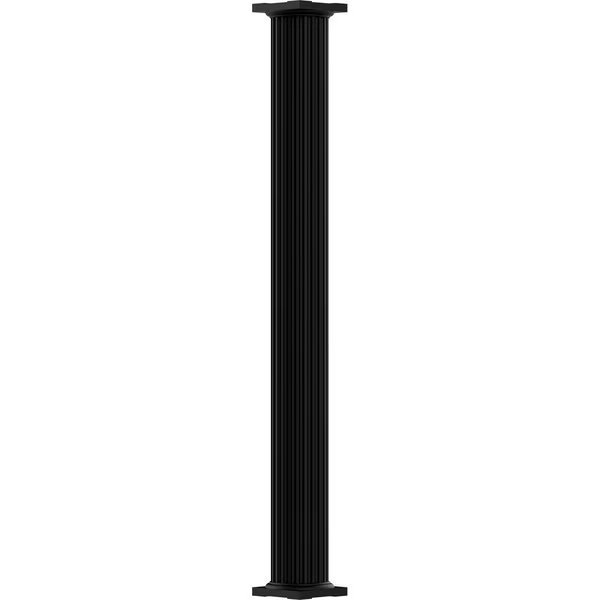 10" x 8' Endura-Aluminum Column, Round Shaft (For Post Wrap Installation), Non-Tapered, FLuted, Ekena Millwork, Mfr#: EA1008RNFSGTUTU