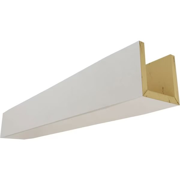3-Sided (U-beam) Rough Cedar Endurathane Faux Wood Ceiling Beam, Factory Prepped, 10"W x 4"H  x 18'L, Ekena Millwork, Mfr#: BMRC3C0100X040X216UN