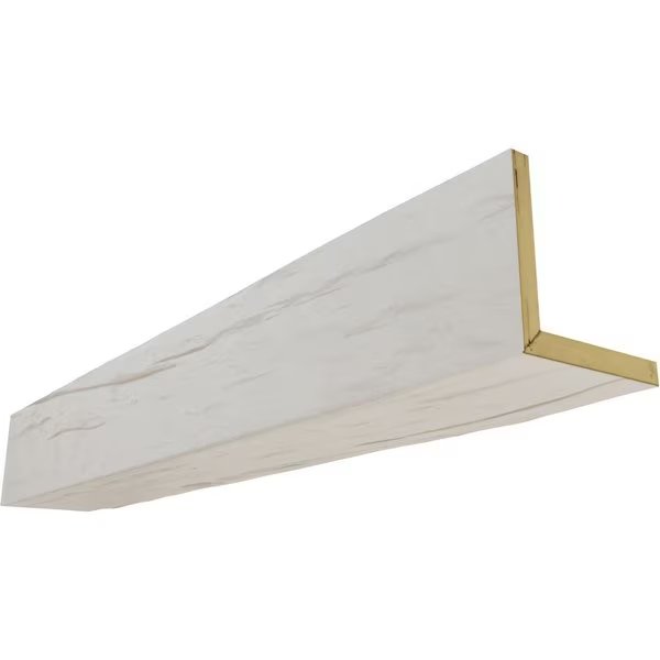 2-Sided (L-beam) Riverwood Endurathane Faux Wood Ceiling Beam, Factory Prepped, 10"W x 4"H  x 24'L, Ekena Millwork, Mfr#: BMRW2C0100X040X288UN