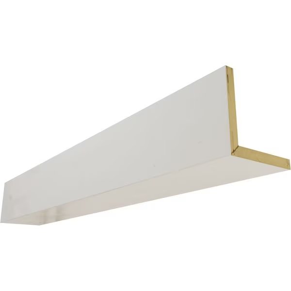 2-Sided (L-beam) Rustic Smooth Endurathane Faux Wood Ceiling Beam, Factory Prepped, 10"Wx4"H x22'L, Ekena Millwork, Mfr#: BMSM2C0100X040X264UN