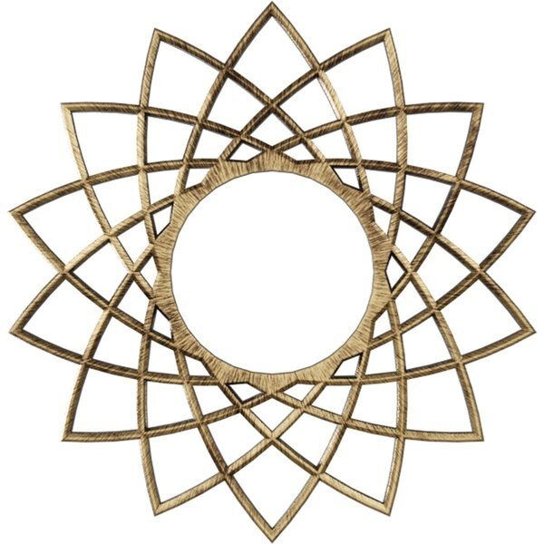 Eleanor Architectural Grade PVC Pierced Ceiling Medallion, Antiqued Brass, 24"OD x 9 1/4"ID x 3/4"P, Ekena Millwork, Mfr#: CMPP24EAABS