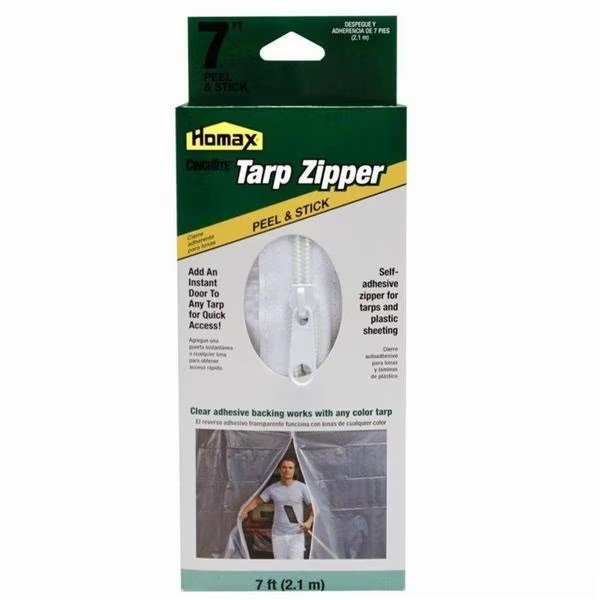 CinchTite Self-Adhesive Tarp Zipper Door, Homax, Mfr#: 3142