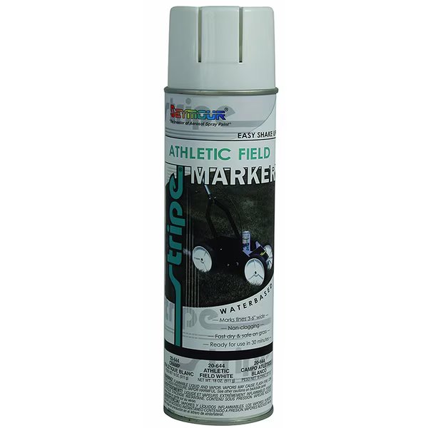 20 Oz White Stripe Athletic Field Marker, Water-Based, Seymour Midwest, Mfr#: 20-644