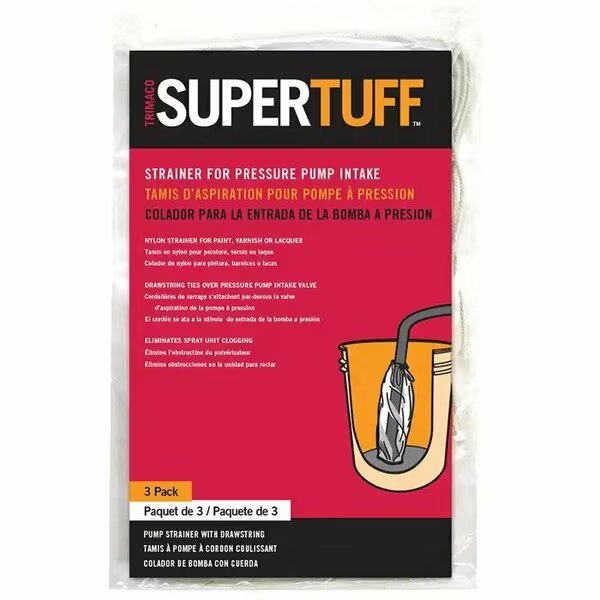 SuperTuff Pump Strainer with Drawstring, PK 3, Trimaco, Mfr#: 30138
