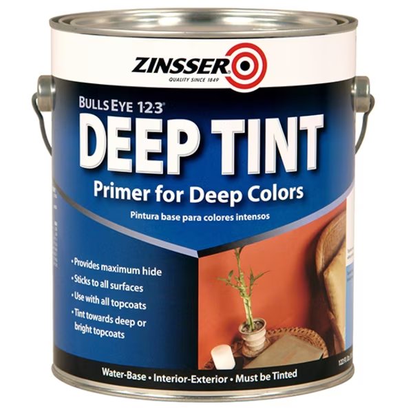 1 Gal Tint Base Bulls Eye 1-2-3 WaterBased Stain Block Primer/Sealer, Zinsser, Mfr#: 02031