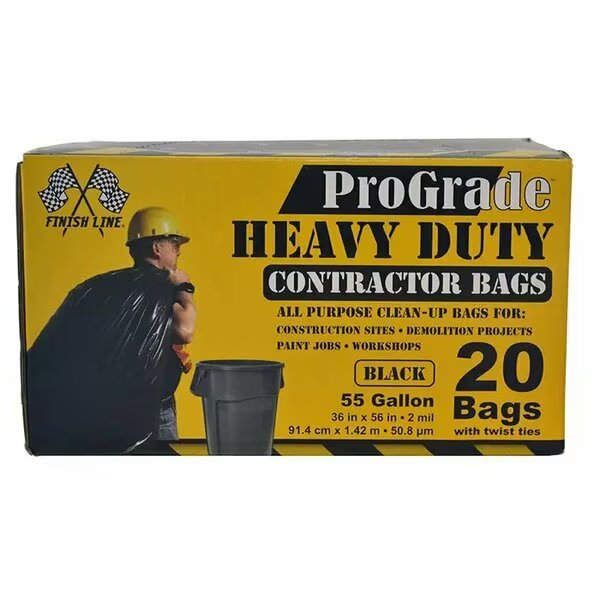 55 gal Trash Bags, 2 mm, 20 PK, Ips, Mfr#: 13-11109