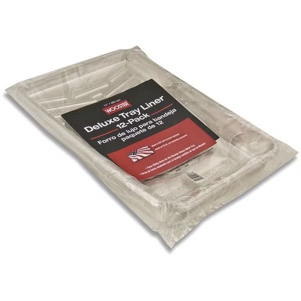 Plastic Paint Tray Liner, 17" L, 11.75" W, 12 PK, Wooster, Mfr#: BR496