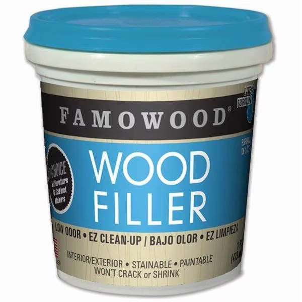 1 Pt Natural Famowood Water-Based Latex Wood Filler, Eclectic Products, Mfr#: 40022126