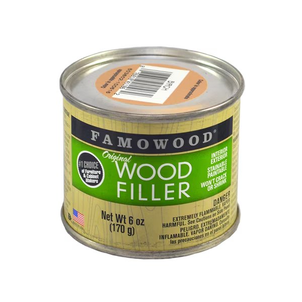 6 Oz Birch Famowood Solvent Based Original Wood Filler, Eclectic Products, Mfr#: 36141106