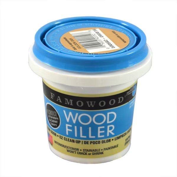 1/4 Pt Golden Oak Famowood Water-Based Latex Wood Filler, Eclectic Products, Mfr#: 40042152