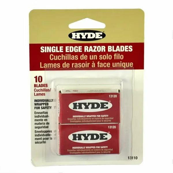 10 Single-Edge Razor Blades, PK 10, Hyde, Mfr#: 13110