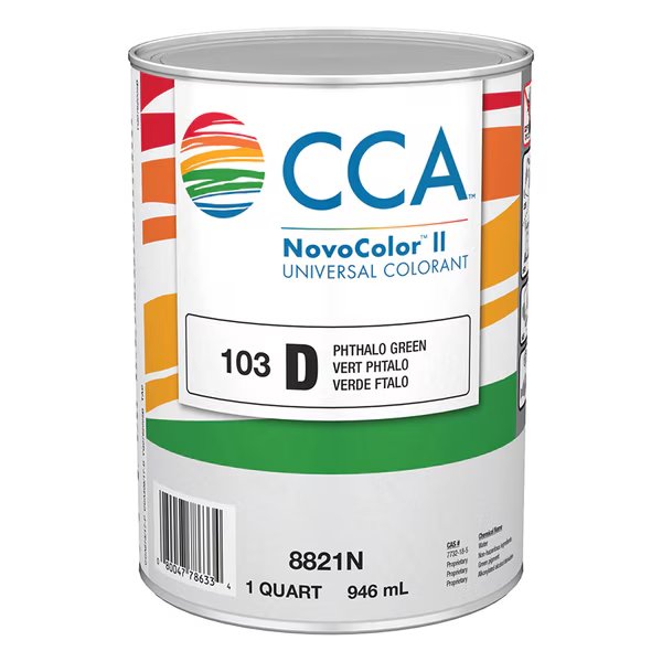 1 Qt D-Phthalo Green Novocolor II Universal Colorant, Valspar, Mfr#: 8821N
