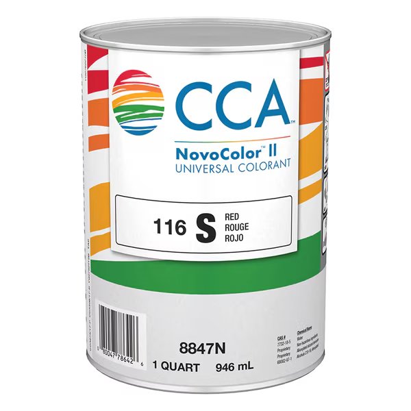 1 Qt S-Red Novocolor II Universal Colorant, Valspar, Mfr#: 8847N