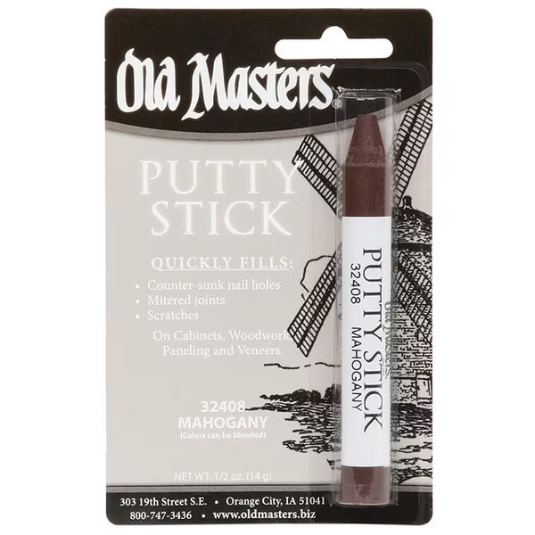14 gm Mahogany Perfect Match Putty Stick, Old Masters, Mfr#: 32408