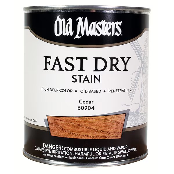 1 Qt Cedar Oil-Based Fast Dry Wood Stain, Old Masters, Mfr#: 60904