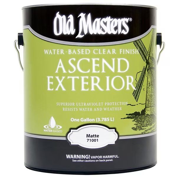 1 Gal Clear Ascend Exterior Water-based Finish, Matte, Old Masters, Mfr#: 71001