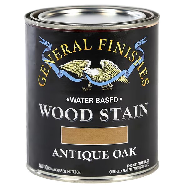 1 Qt Antique Oak Wood Stain Water-Based Penetrating Stain, General Finishes, Mfr#: WOQT