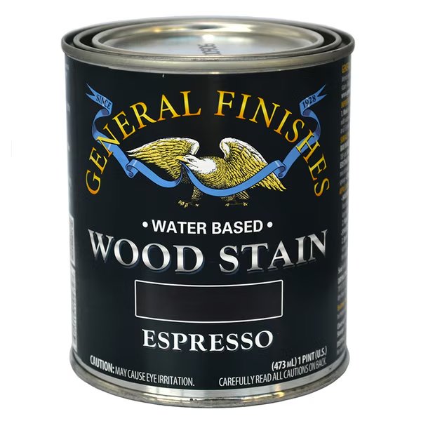 1 Pt Espresso Wood Stain Water-Based Penetrating Stain, General Finishes, Mfr#: WXPT
