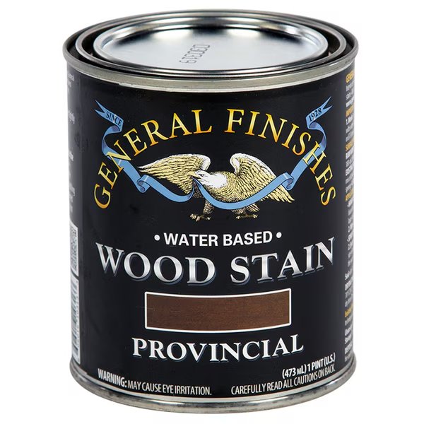 1 Pt Provincial Wood Stain Water-Based Penetrating Stain, General Finishes, Mfr#: WVPT