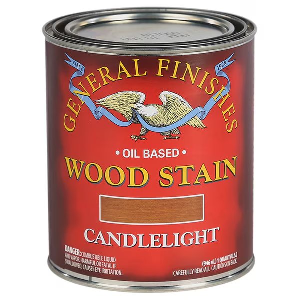 1 Qt Candlelight Wood Stain Oil-Based Penetrating Stain, General Finishes, Mfr#: CLQT