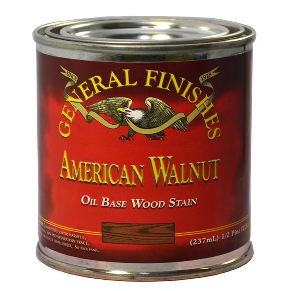 1/2 Pt American Walnut Wood Stain Oil-Based Penetrating Stain, General Finishes, Mfr#: AWHP