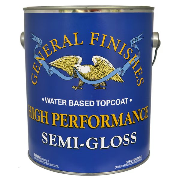 1 Gal Clear High Performance Water-Based Topcoat, Semi-Gloss, General Finishes, Mfr#: GAHSG