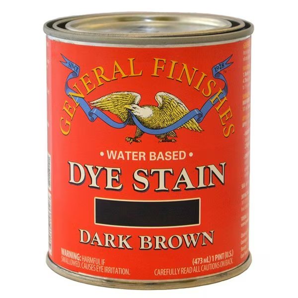 1 Pt Dark Brown Dye Stain Water-Based Wood Stain, General Finishes, Mfr#: DPD