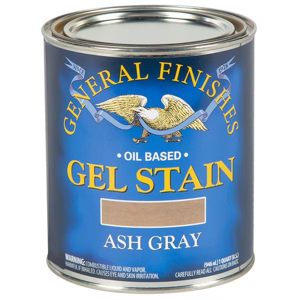 1 Qt Ash Gray Gel Stain Oil-Based Heavy Bodied Stain, General Finishes, Mfr#: AQT