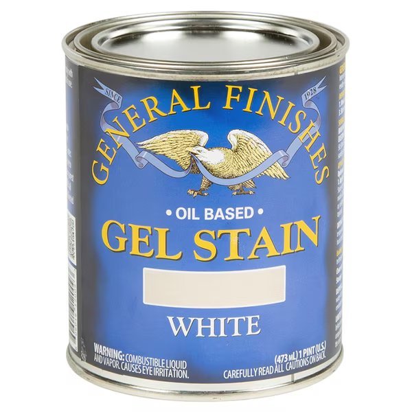1 Pt White Gel Stain Oil-Based Heavy Bodied Stain, General Finishes, Mfr#: WPT