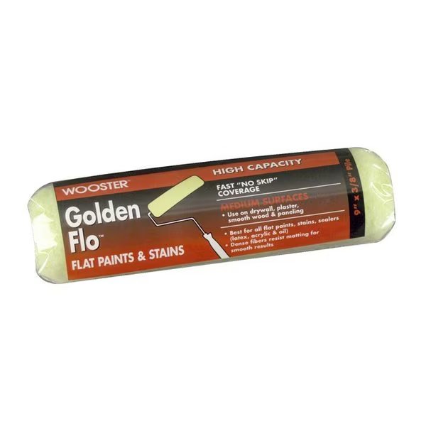 9" Paint Roller Cover, 3/4" Nap Nap, Knit Fabric, Wooster, Mfr#: RR662