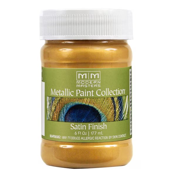 Metallic Paint, WaterBase, Pale Gold, 6 oz, Modern Masters, Mfr#: ME200