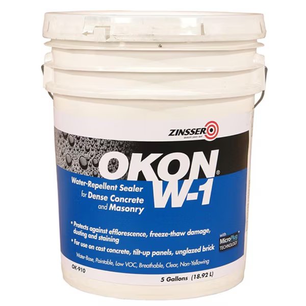 5 Gal Clear Okon, W-1 Water-Repellent Sealer Non-Porous Surface, Zinsser, Mfr#: OK910
