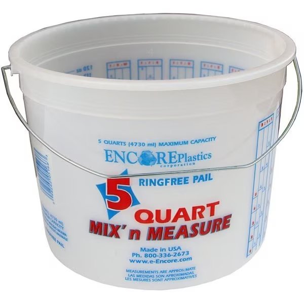 Plastic Paint Mix & Measure Bucket Lid, 5 qt, Encore, Mfr#: 05166