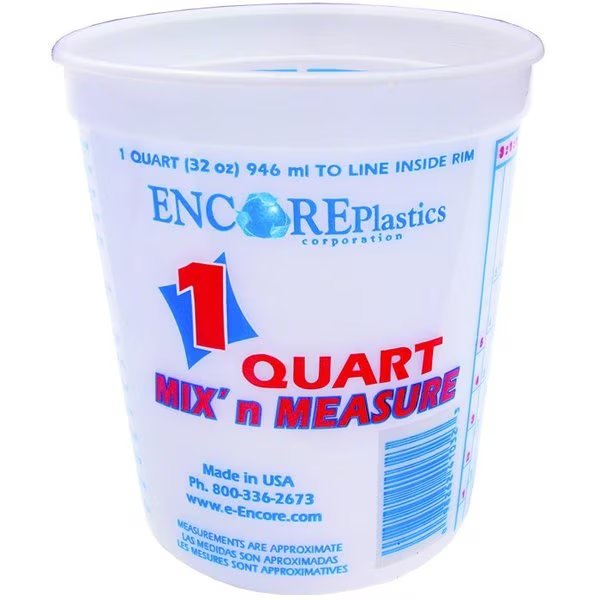 Plastic Paint Bucket, 1 qt, Encore, Mfr#: 300343