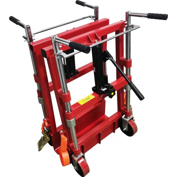 Premium Hydraulic Machinery Mover, 4400 lb. Cap, Steel Wheel With PU Tread, Set of 2, Pake Handling Tools, Mfr#: PAKFM07