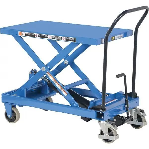 Premium Scissor Lift Table, 660 lb. Cap, 33"L x 19.6"W, 13.25" to 34" Lift Height, Pake Handling Tools, Mfr#: PAKLT07
