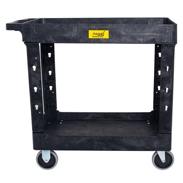 Plastic Utility Cart, 550 lb. Cap, 34.5" x 16.7", 2 Shelves, Pake Handling Tools, Mfr#: PAKPP05